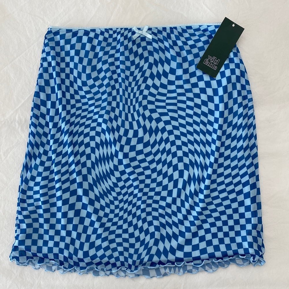 Blue checkered skirt! NWT